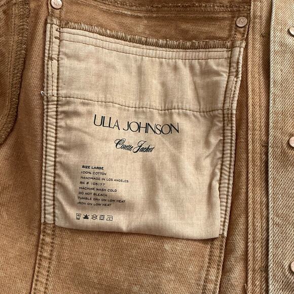 Ulla Johnson Cosette Jacket Stone Wash Denim Puff Sleeve Size Large Rare Runway - Picture 13 of 13
